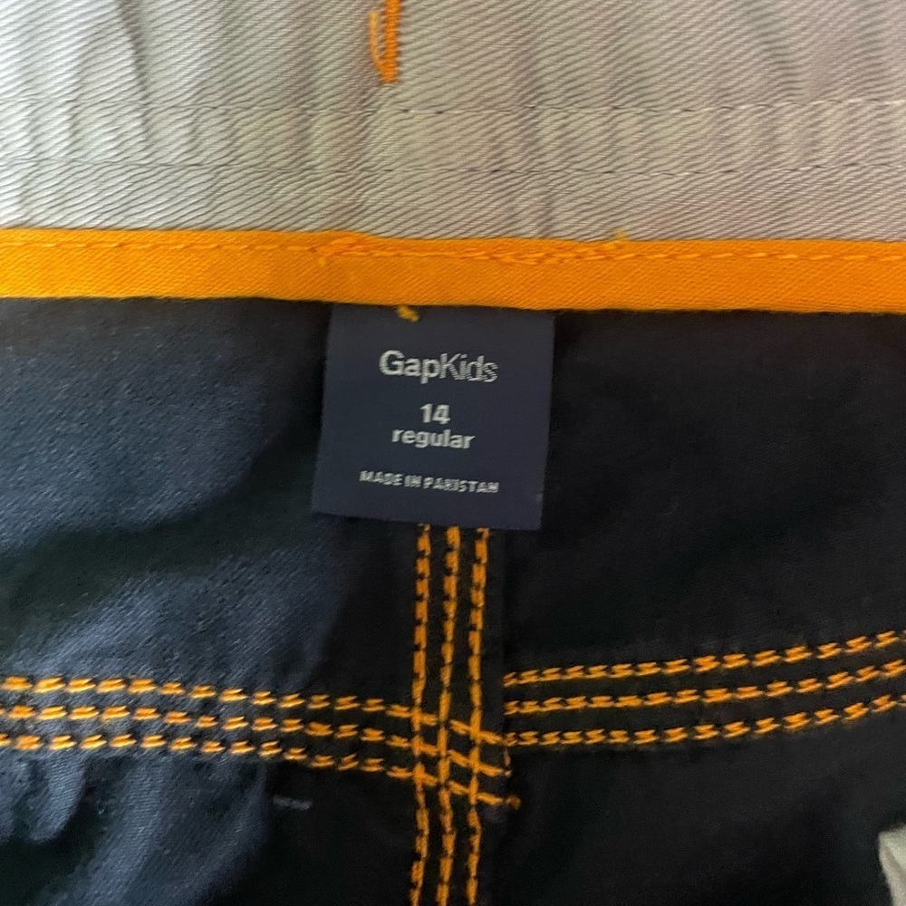 NWT Gap Kids Uniform Straight-fit Chino Trousers Dressy/ Casual Size 14 Black - Picture 3 of 8